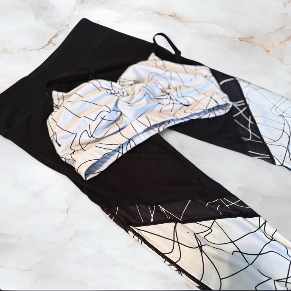 Fabletics Bundle Workout Set Power Hold Leggings + Elizabeth Sports Bra - Picture 2 of 7